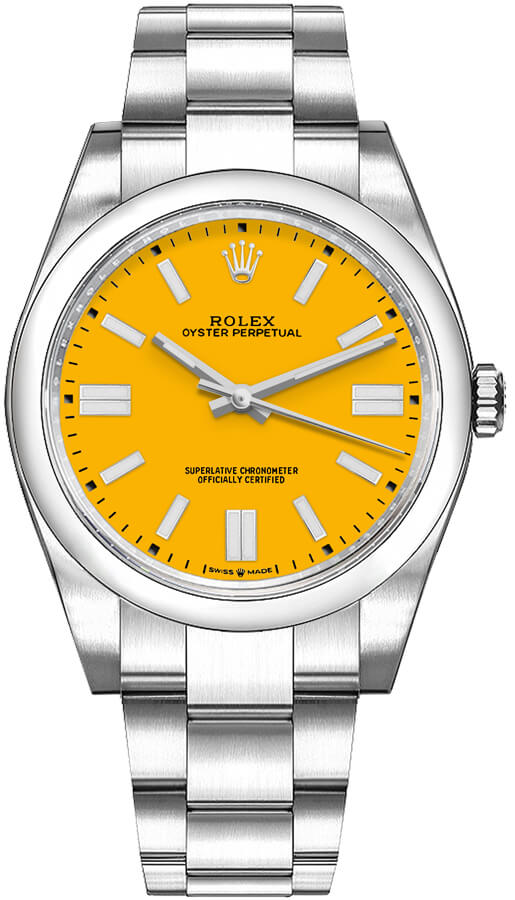 Rolex Oyster Perpetual Watches Mens Yellow Self winding Automatic 124300-0004 Watch
