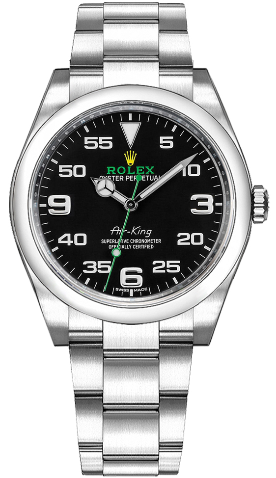 Rolex Oyster Perpetual Watches Mens Black Self winding Automatic 116900-0001-C Watch