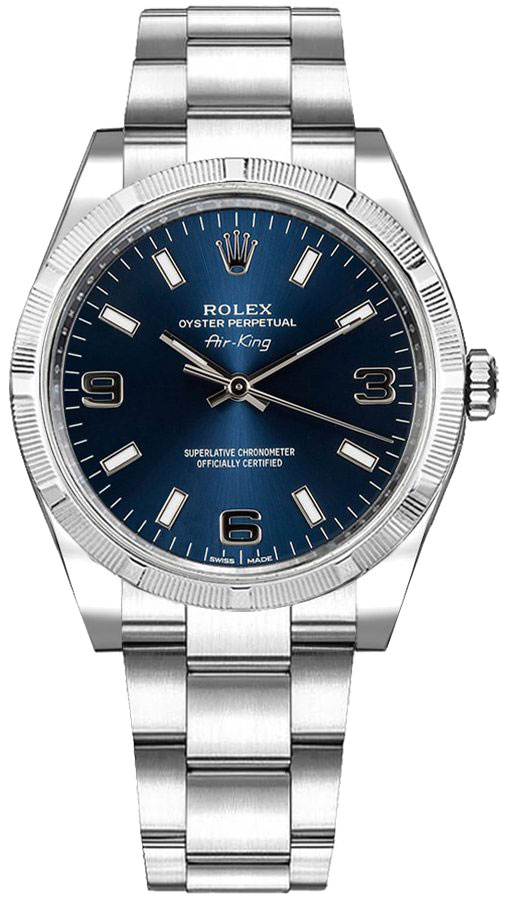 Rolex Oyster Perpetual Watches Ladies Blue Self winding Automatic 114210-BLUE Watch