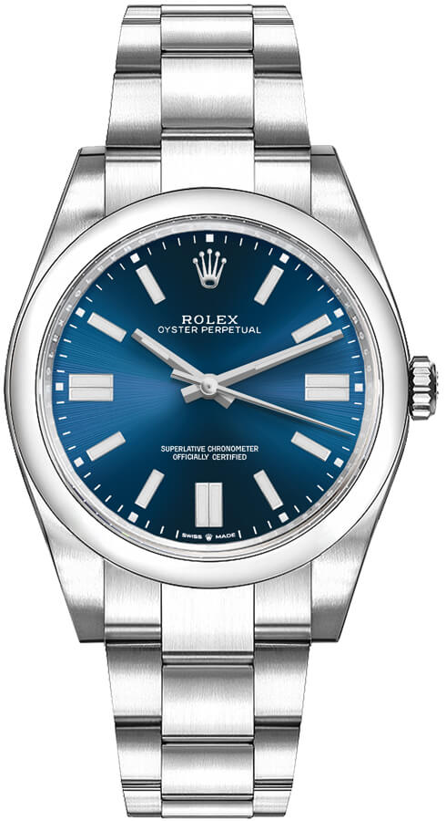 Rolex Oyster Perpetual Watches Unisex Blue Self winding Automatic 126000-0003 Watch