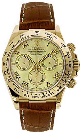Rolex Cosmograph Daytona Watches Mens Yellow Self winding Automatic 116518-YMOPRBR Watch