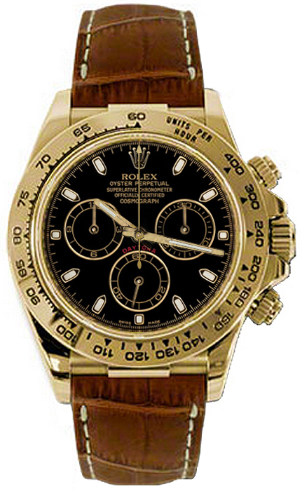 Rolex Cosmograph Daytona Watches Mens Black Self winding Automatic 116518-BLKSBR Watch