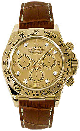 Rolex Cosmograph Daytona Watches Mens Champagne Self winding Automatic 116518-CHPDBR Watch