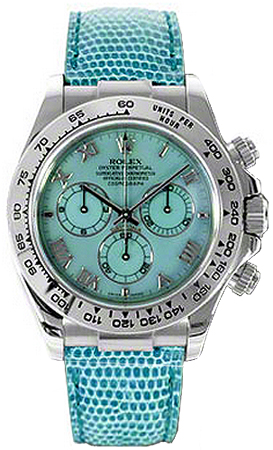 Rolex Cosmograph Daytona Watches Mens Blue Mother of Pearl Self winding Automatic 116519-BLURBU Watch