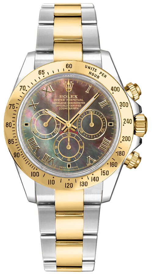 Rolex Cosmograph Daytona Watches Mens Black Mother of Pearl Self winding Automatic 116523-BMOPRO Watch