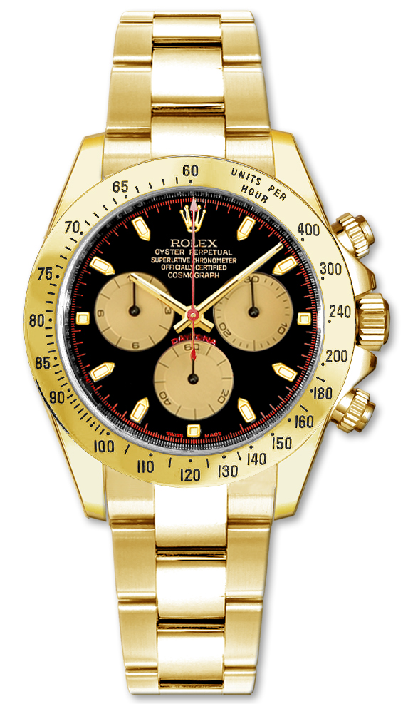 Rolex Cosmograph Daytona Watches Mens Black Self winding Automatic 116528-0036 Watch