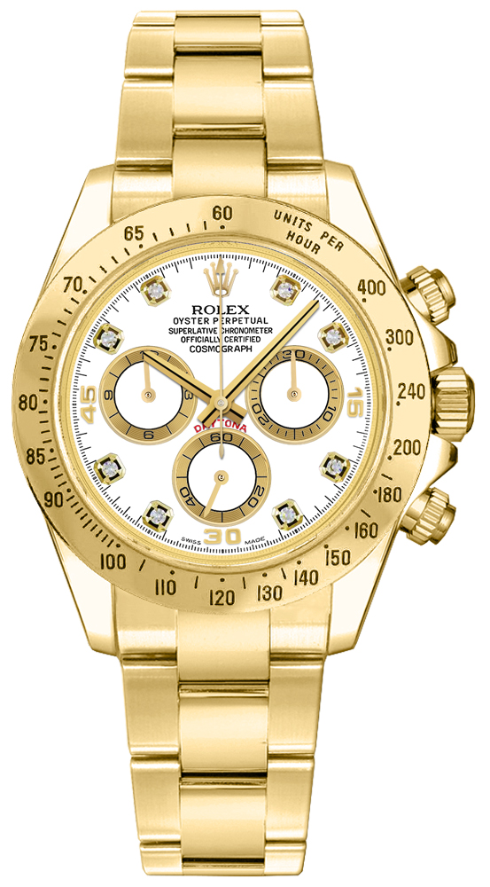 Rolex Cosmograph Daytona Watches Mens White Self winding Automatic 116528-0034 Watch