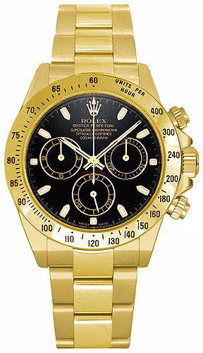 Rolex Cosmograph Daytona Watches Mens Black Self winding Automatic 116528-0035 Watch