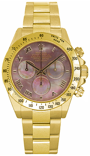 Rolex Cosmograph Daytona Watches Mens Black Mother of Pearl Self winding Automatic 116528-BMOPR Watch