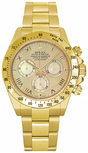 Rolex Cosmograph Daytona Watches Mens Yellow Mother of Pearl Self winding Automatic 116528-YMOPR Watch