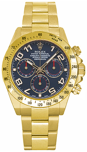 Rolex Cosmograph Daytona Watches Mens Blue Self winding Automatic 116528-0037 Watch