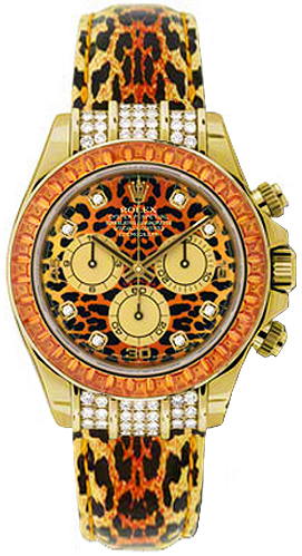 Rolex Cosmograph Daytona Watches Mens Leopard Orange Self winding Automatic 116598-LPRD Watch