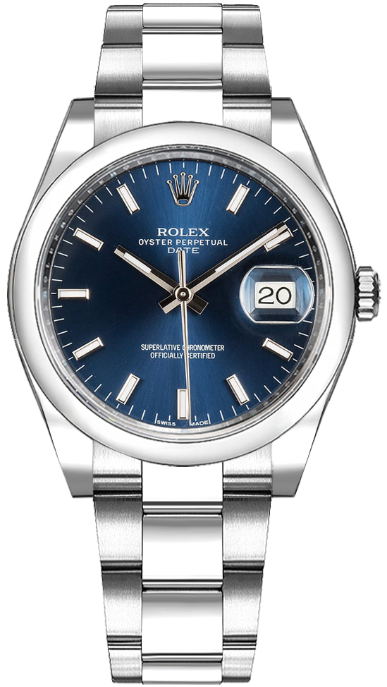 Rolex Oyster Perpetual Watches Ladies Blue Self winding Automatic 115200-0007 Watch