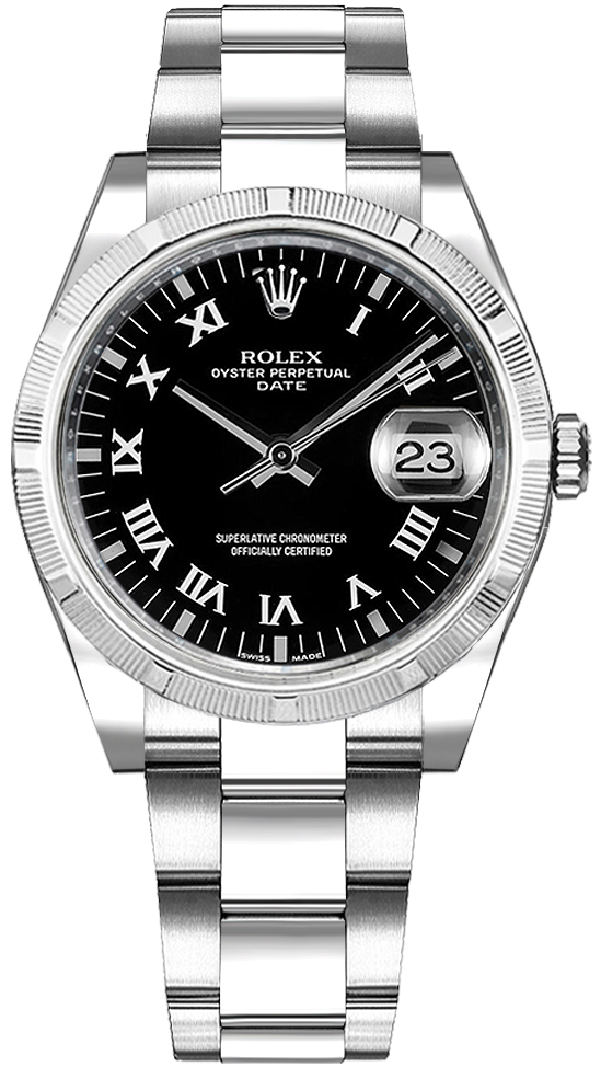 Rolex Oyster Perpetual Watches Ladies Black Self winding Automatic 115210-BLKRSO Watch