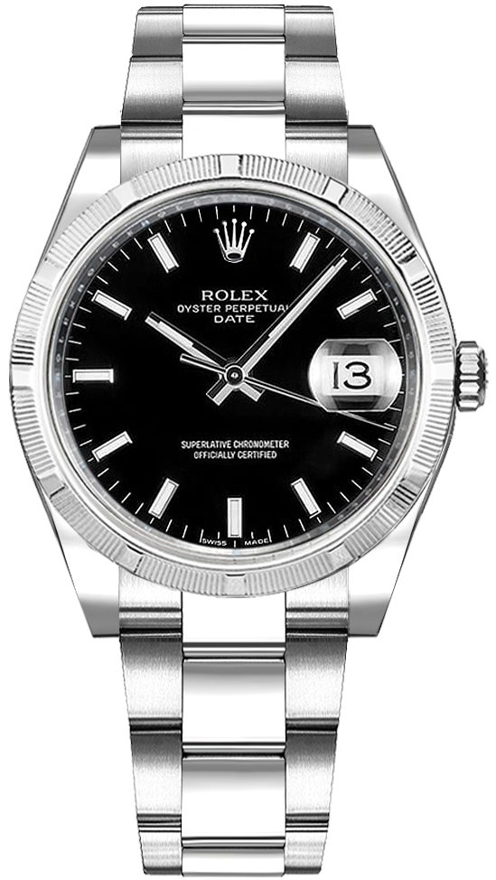 Rolex Oyster Perpetual Watches Ladies Black Self winding Automatic 115210-BLKSO Watch