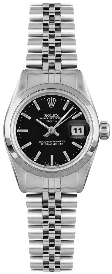 Rolex Oyster Perpetual Watches Ladies Black Self winding Automatic 69160-BLKSJ Watch