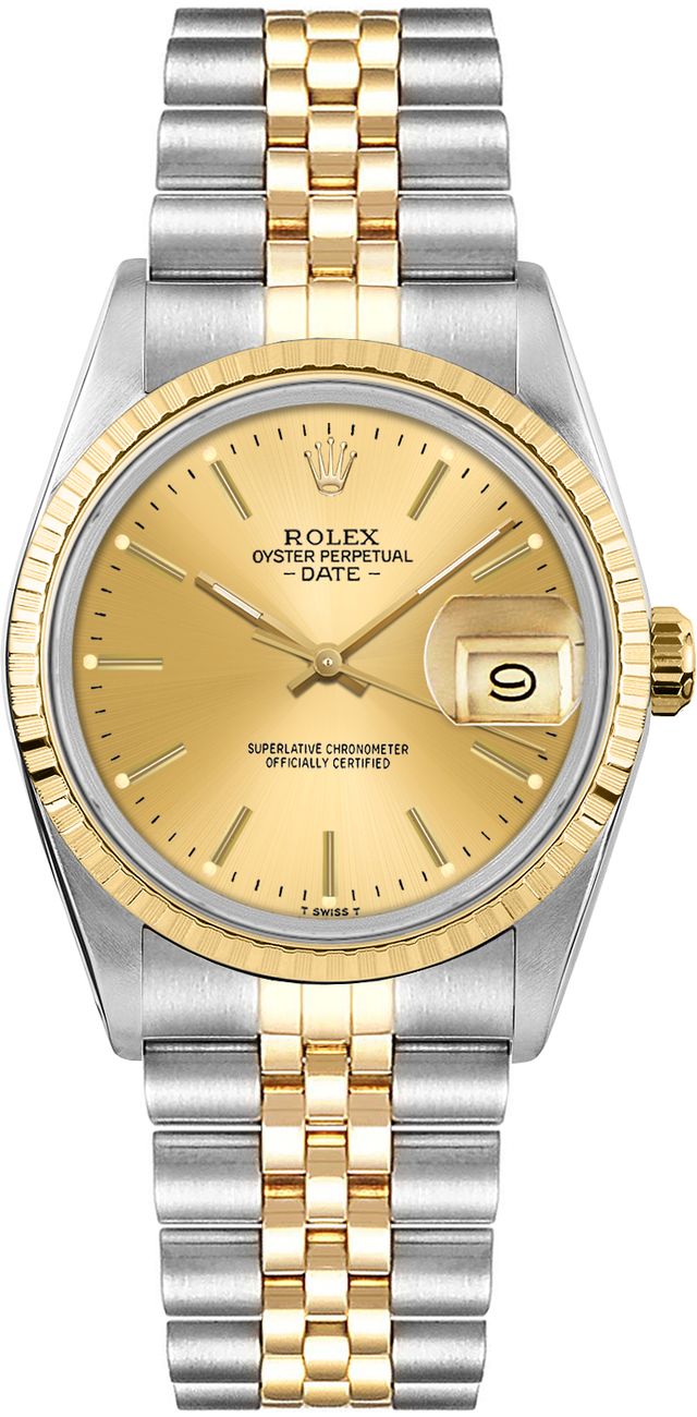 Rolex Oyster Perpetual Watches Ladies Champagne Self winding Automatic 15053-CHPSJ Watch