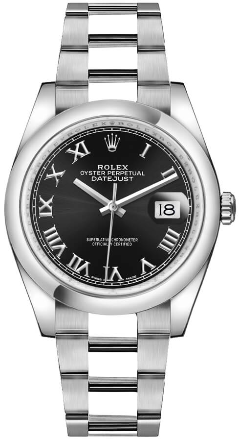 Rolex Datejust Watches Unisex Black Self winding Automatic 116200-0061 Watch