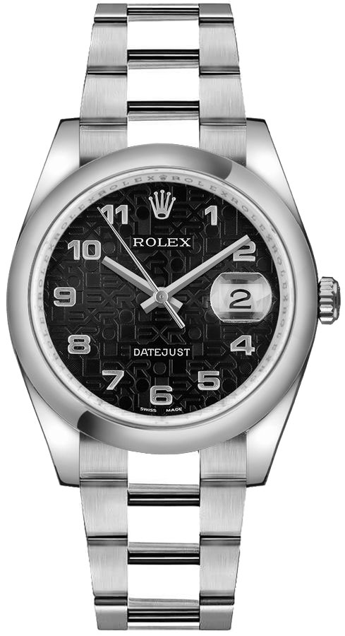 Rolex Datejust Watches Ladies Black Self winding Automatic Chronometer 116200-BLKAJO Watch