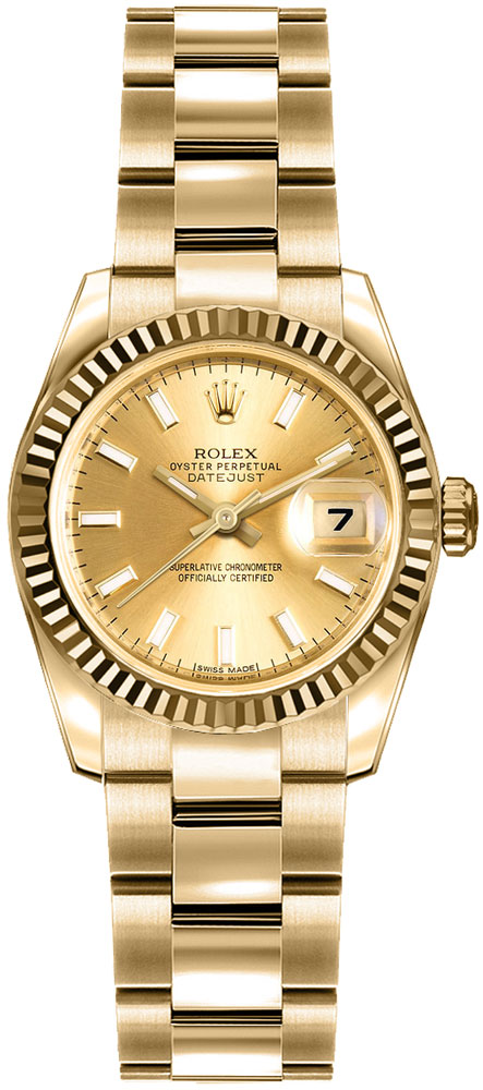 Rolex Lady-Datejust Watches Ladies Champagne Self winding Automatic 179178-CHPSO Watch