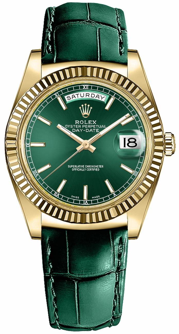Rolex Day-Date Watches Unisex Green Self winding Automatic 118138-0003 Watch