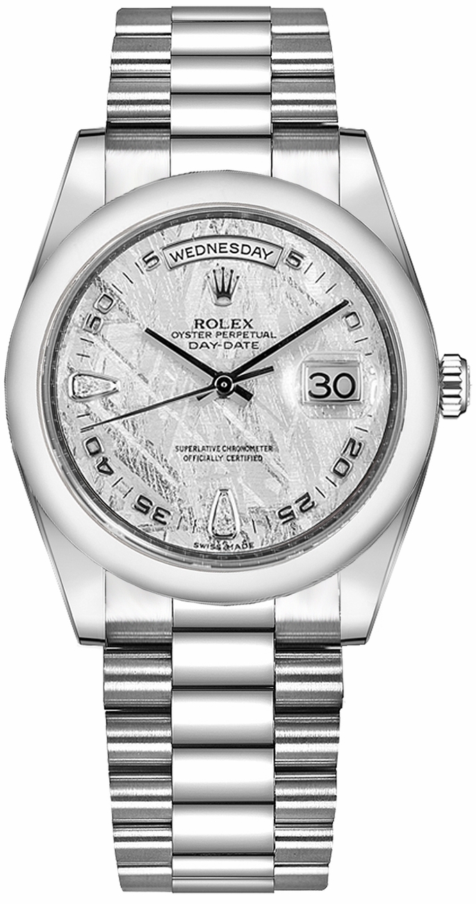 Rolex Day-Date Watches  Meteorite Grey Self winding Automatic Chronometer 118206-METDAP Watch