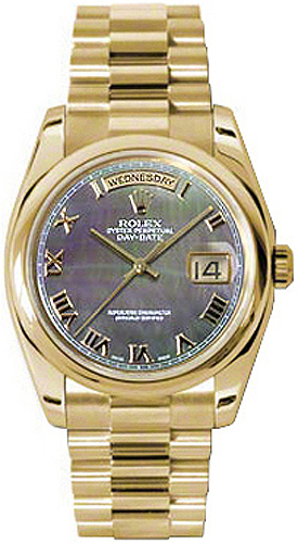 Rolex Day-Date Watches Unisex Black Self winding Automatic 118208-BMOPRDP Watch