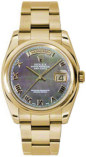 Rolex Day-Date Watches Unisex Black Self winding Automatic Chronometer 118208-BMOPRDO Watch