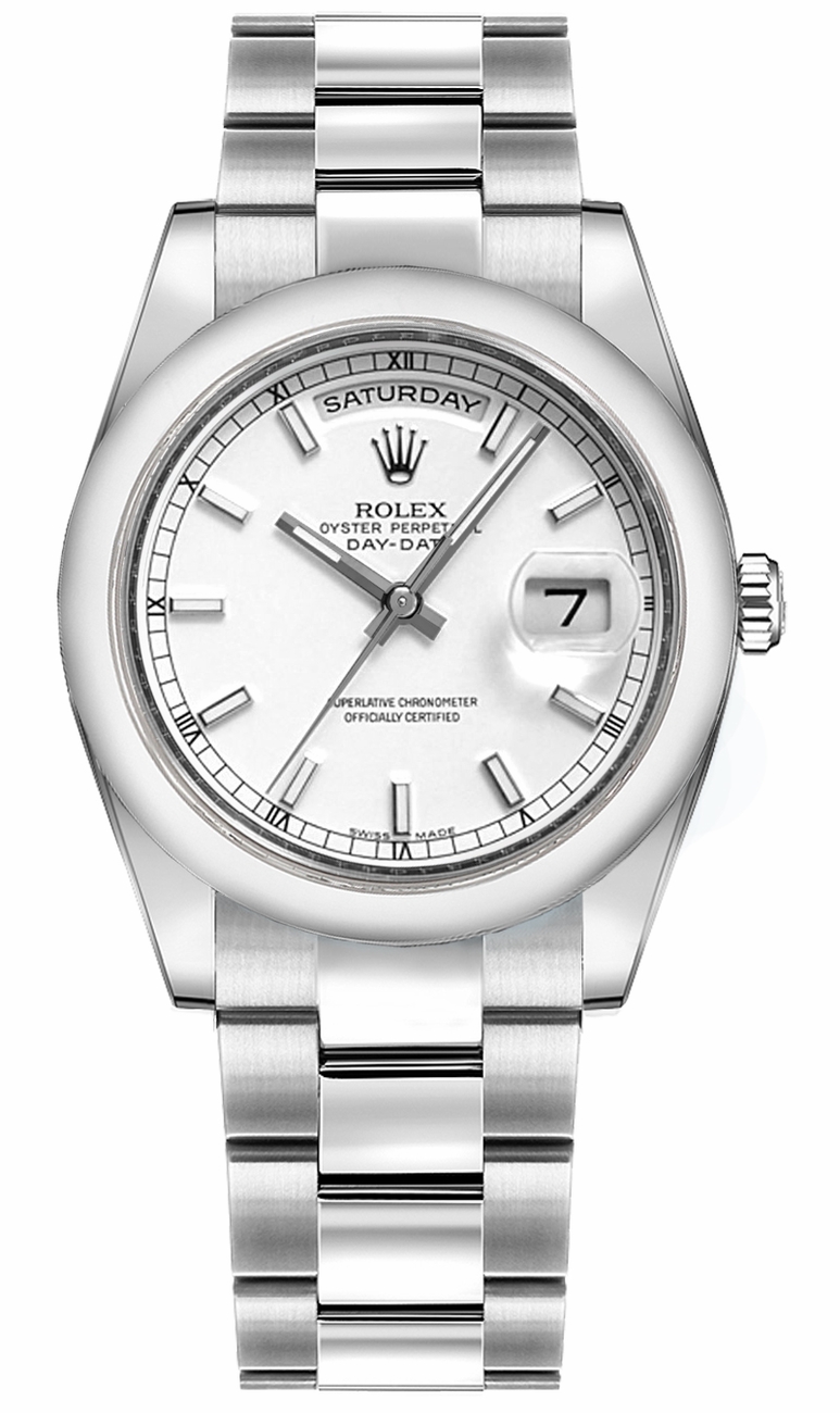 Rolex Day-Date Watches White Self winding Automatic Chronometer 118209-WHTSO Watch