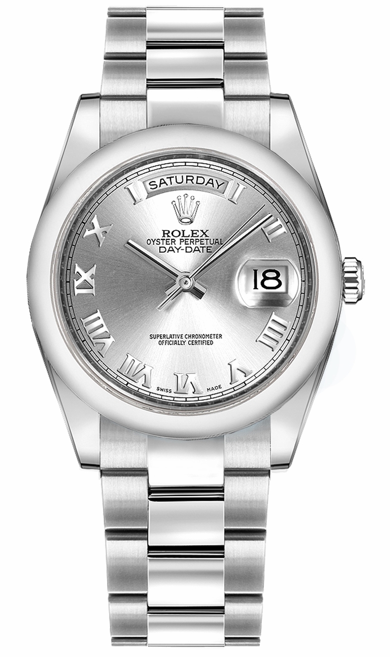 Rolex Day-Date Watches Silver Self winding Automatic Chronometer 118209-SLVRO Watch
