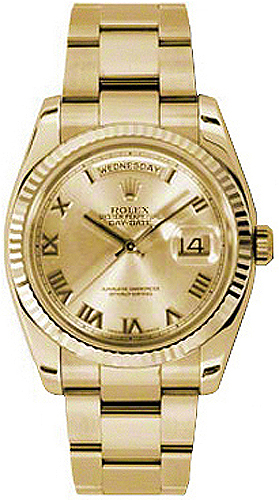 Rolex Day-Date Watches Yellow Self winding Automatic Chronometer 118238-0183 Watch