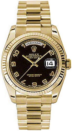 Rolex Day-Date Watches Black Self winding Automatic Chronometer 118238-BLKAFP Watch