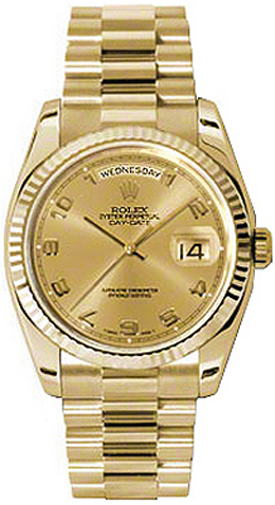 Rolex Day-Date Watches Champagne Self winding Automatic Chronometer 118238-CHPAFP Watch