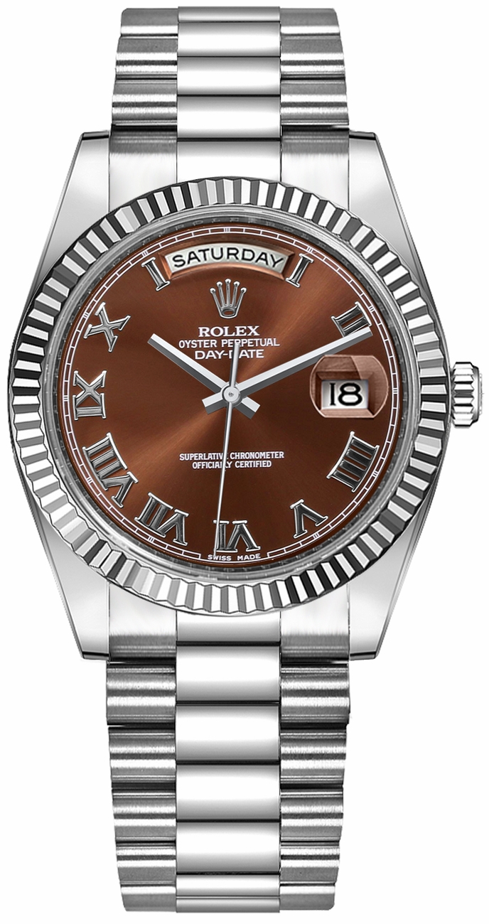 Rolex Day-Date Watches Unisex Brown Self winding Automatic Chronometer 118239-CHORP Watch