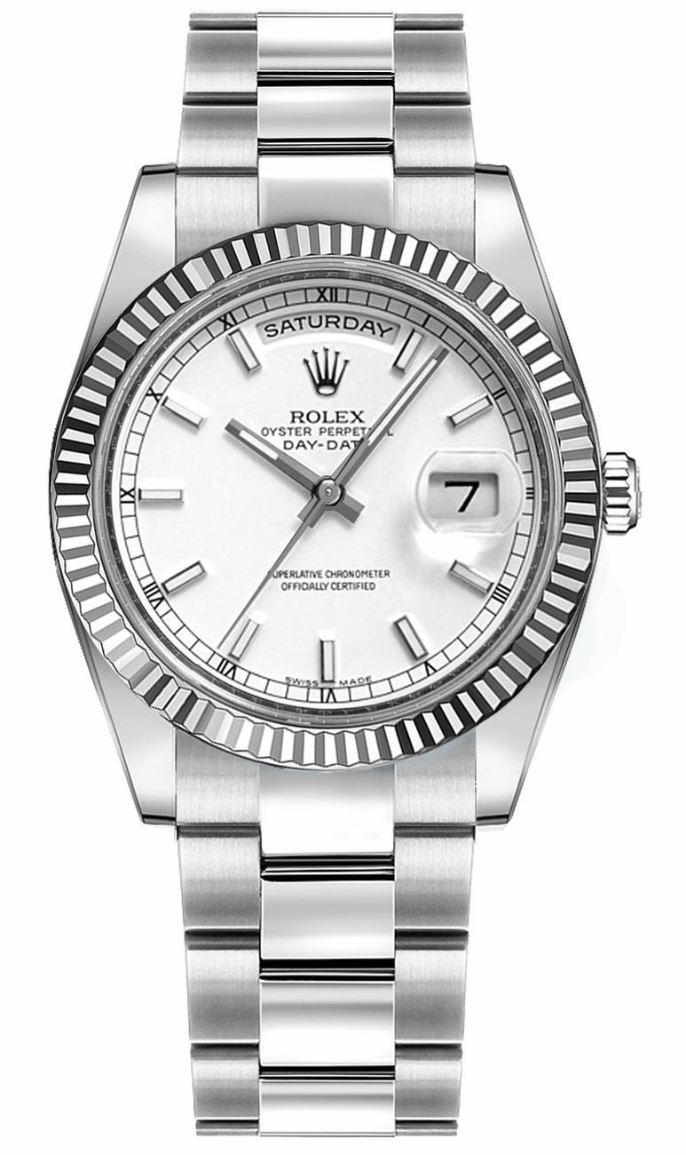 Rolex Day-Date Watches Unisex White Self winding Automatic Chronometer 118239-WHTSO Watch