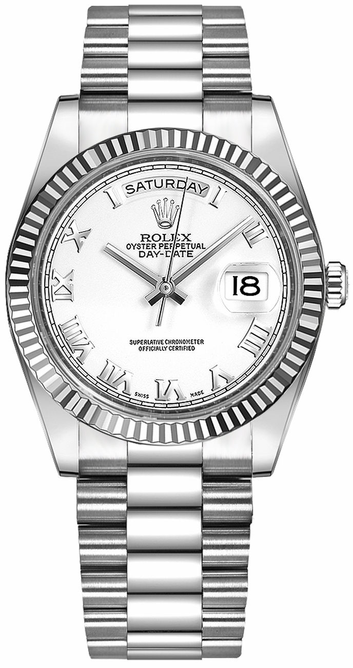 Rolex Day-Date Watches Unisex White Self winding Automatic Chronometer 118239-0077 Watch
