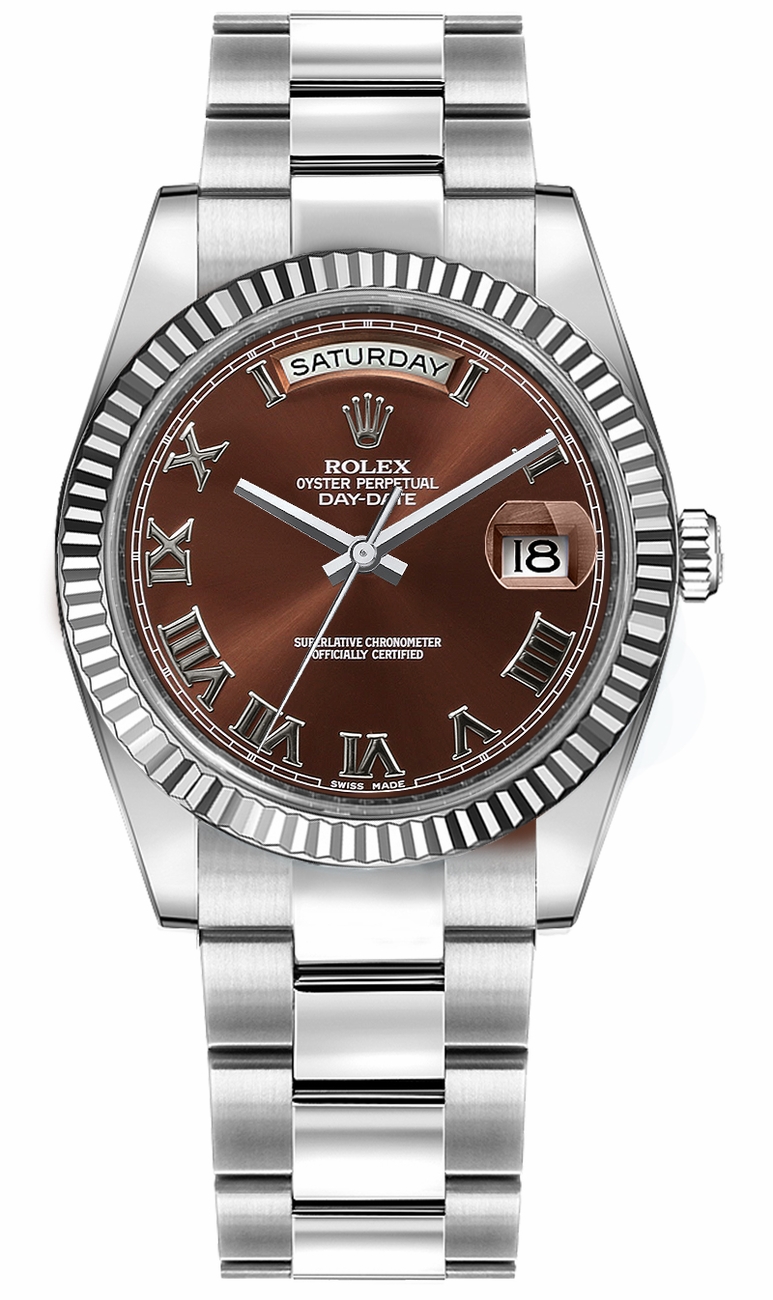 Rolex Day-Date Watches Unisex Brown Self winding Automatic Chronometer 118239-CHORO Watch