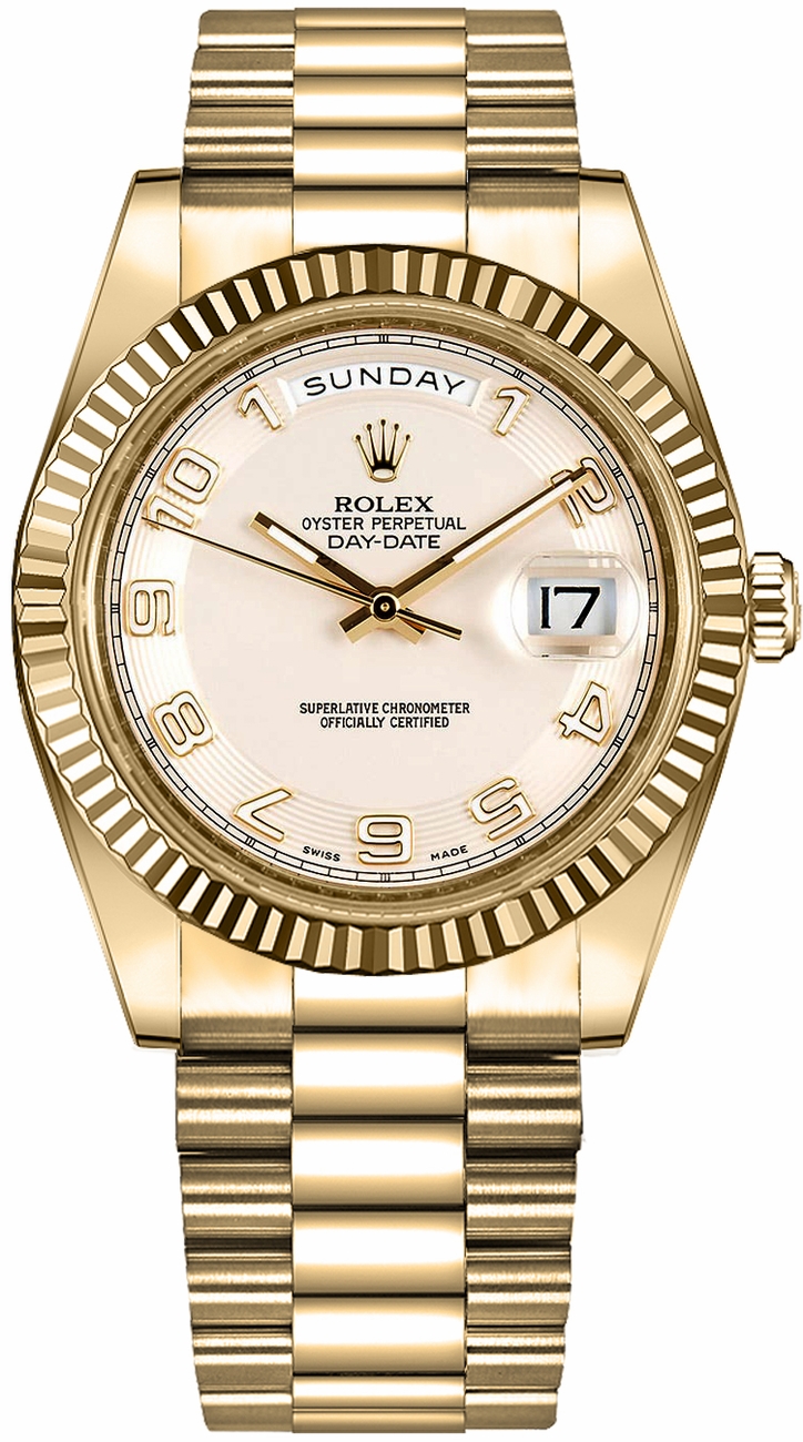 Rolex Day-Date Watches Ivory Self winding Automatic Chronometer 218238-IVYCAP Watch