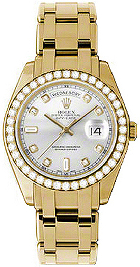 Rolex Day-Date Watches Mens Silver Self winding Automatic Chronometer 18948-SLVDDO Watch