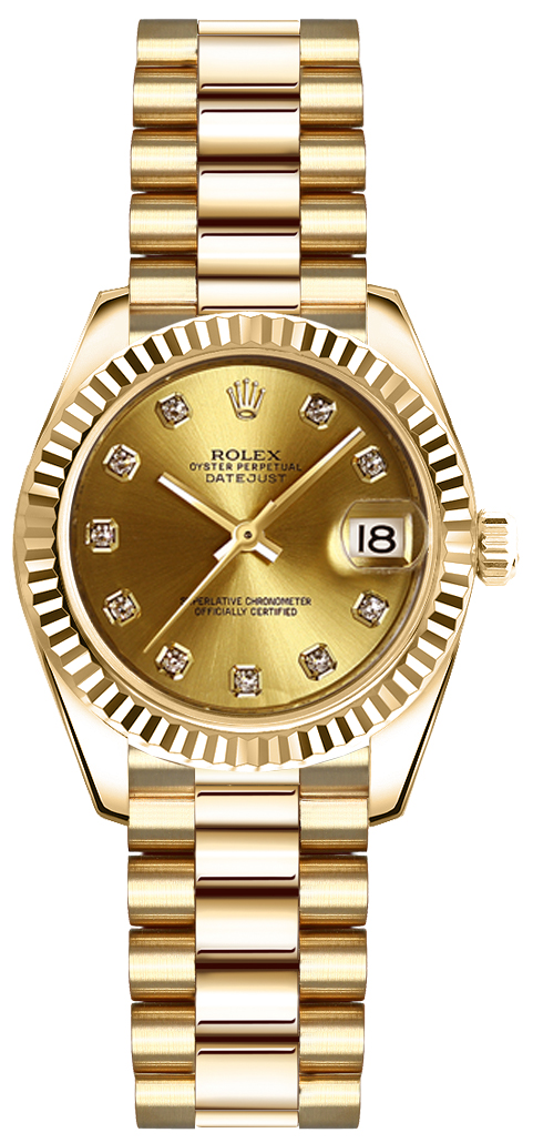 Rolex Lady-Datejust Watches Ladies Champagne Self winding Automatic 179178-CHPDP Watch