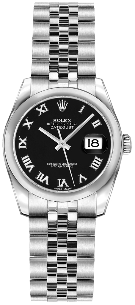 Rolex Lady-Datejust Watches Ladies Black Self winding Automatic 179160-BLKRJ Watch