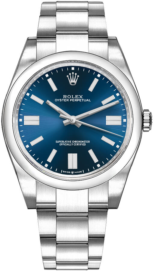 Rolex Oyster Perpetual Watches Mens Blue Self winding Automatic 124300-0003 Watch