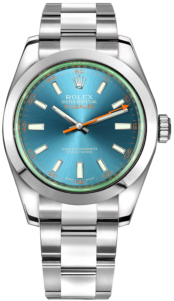 Rolex Milgauss Watches Mens Blue Self winding Automatic 116400GV-0002 Watch