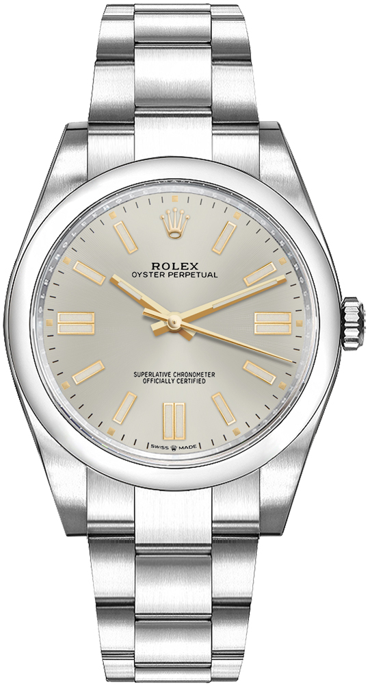 Rolex Oyster Perpetual Watches Ladies Silver Self winding Automatic 126000-0001 Watch