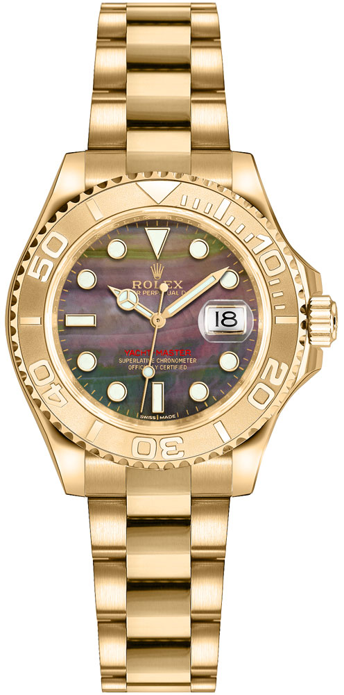 Rolex Yacht-Master Watches  Mother of Pearl Black Self winding Automatic Chronometer 169628-DMOP Watch