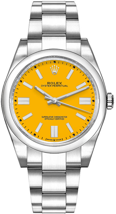 Rolex Oyster Perpetual Watches Unisex Yellow Self winding Automatic 126000-0004 Watch