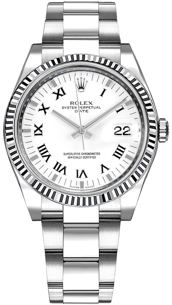 Rolex Oyster Perpetual Watches Ladies White Self winding Automatic 115234-WHTRSO Watch