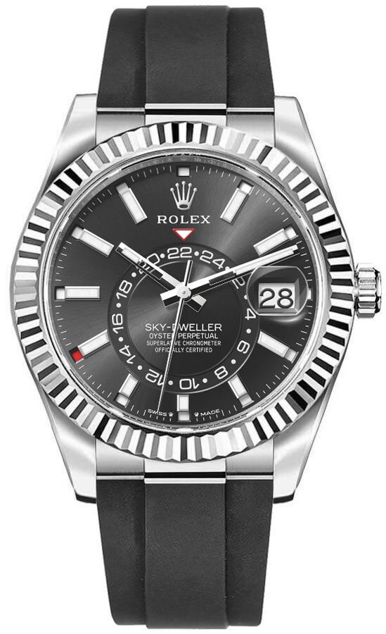 Rolex Sky-Dweller Watches Mens Black Self Winding Automatic 336239-0002 Watch
