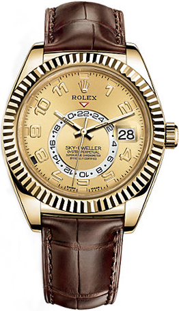 Rolex Sky-Dweller Watches Mens Champagne Self winding Automatic 326138-0004 Watch