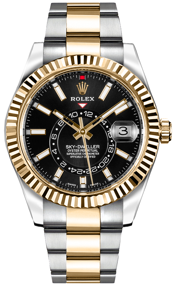 Rolex Sky-Dweller Watches Mens Black Self winding Automatic 326933-0002 Watch